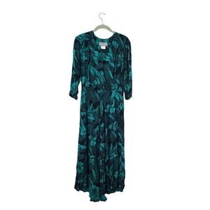 CAROL ANDERSON x VINTAGE 80s Hawaiian‎ floral maxi dress size 11/13